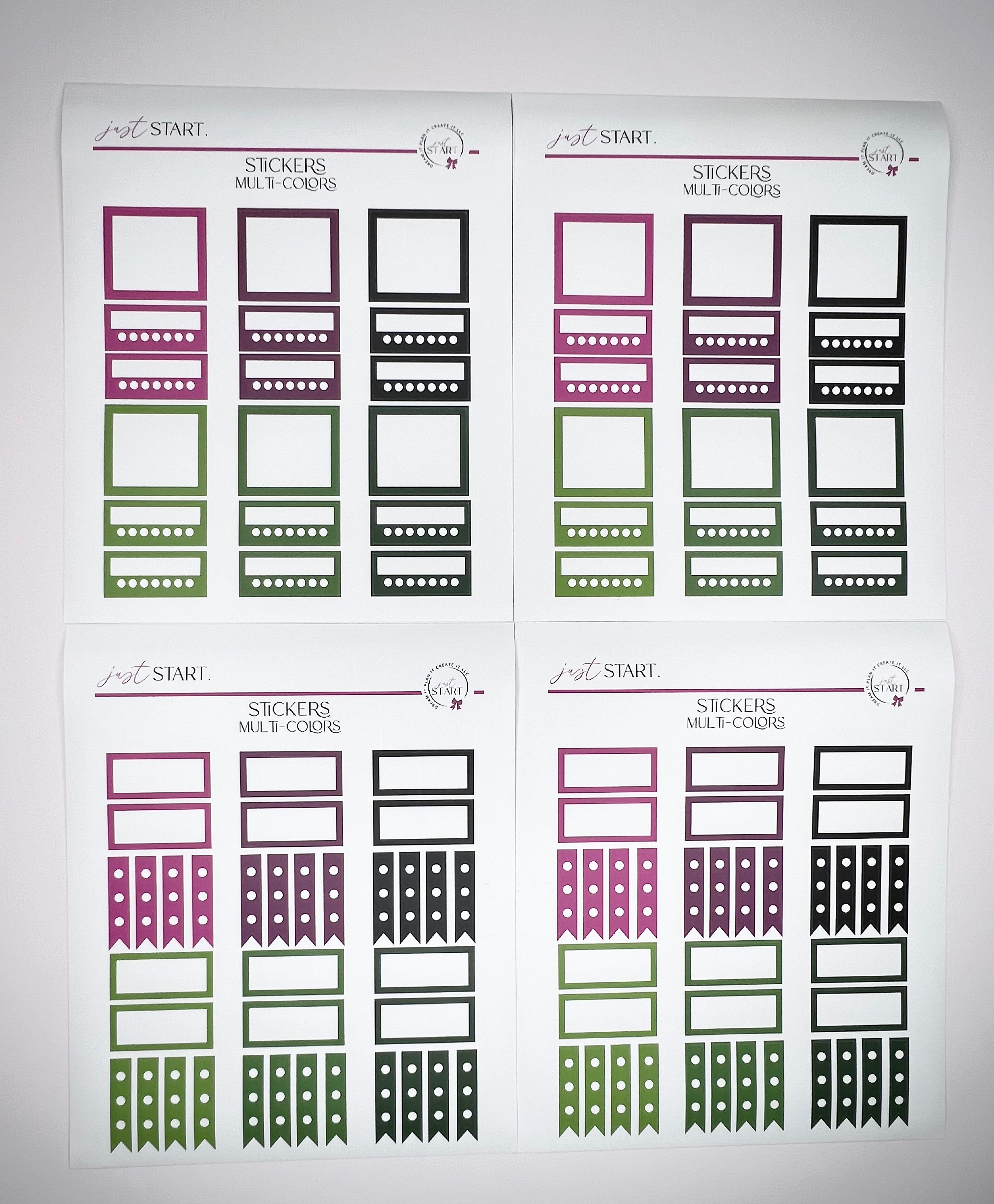 Program Sheet Sticker Functional Sticker Sheets – Just Start Planner